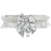 LITTLE A Lurex Frill Headband Silver